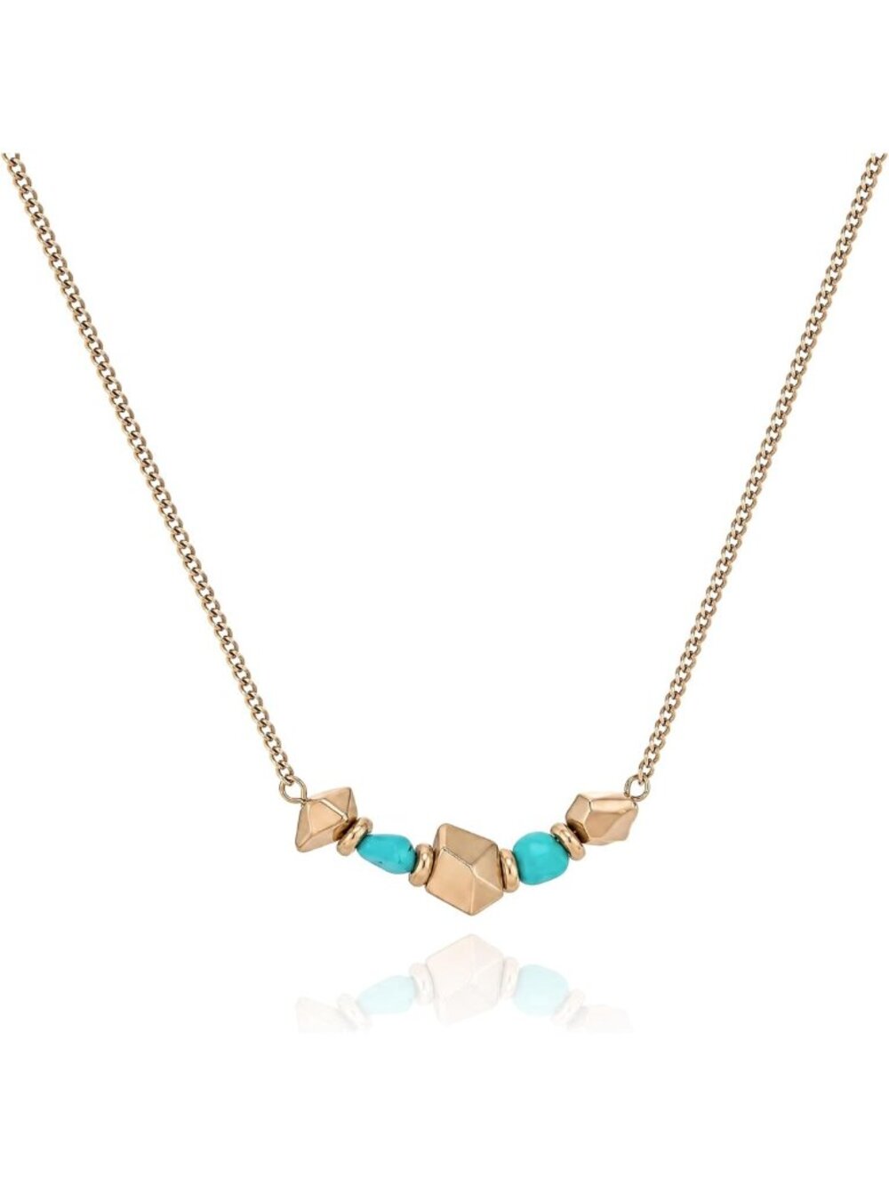 Turquoise Beaded Bar Western Necklace for Women | Geometric Boho Jewelry